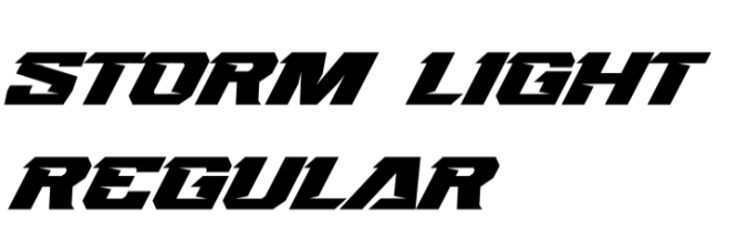 Storm Light Font Preview