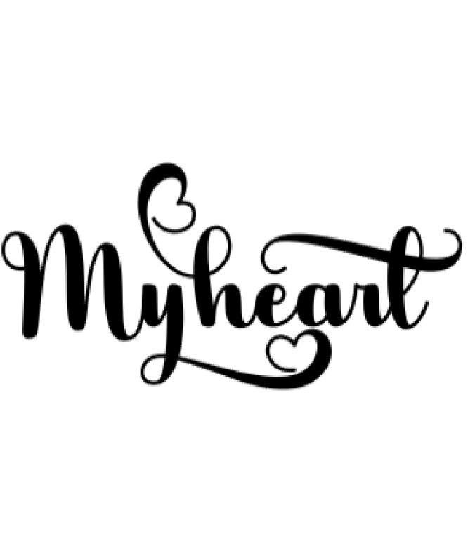 Myheart Font Preview