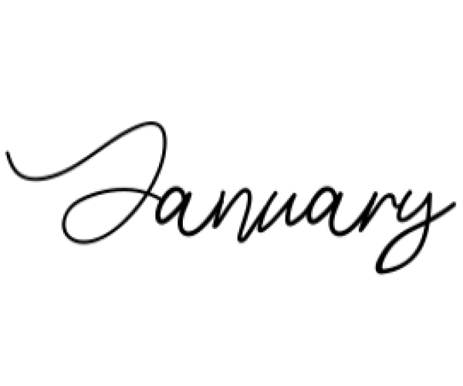 January Font Preview