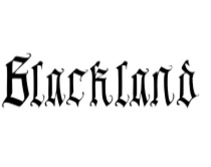 Black Land Font Preview