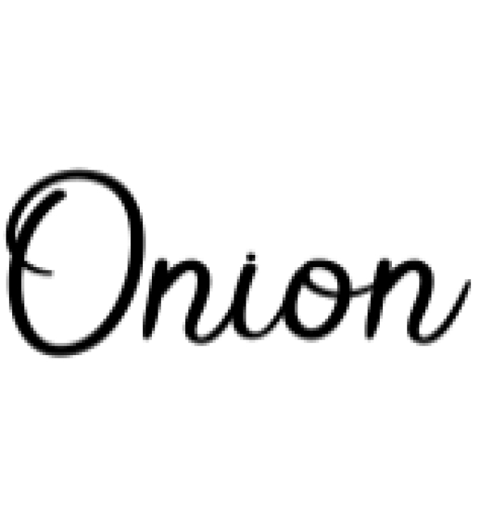 Onion Font Preview