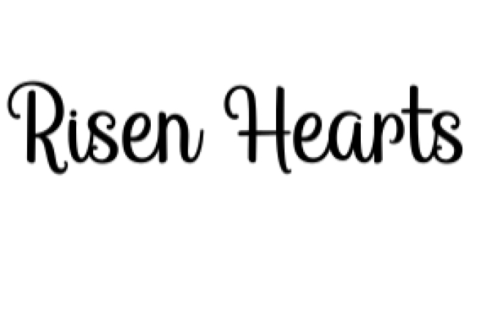 Risen Hearts Font Preview