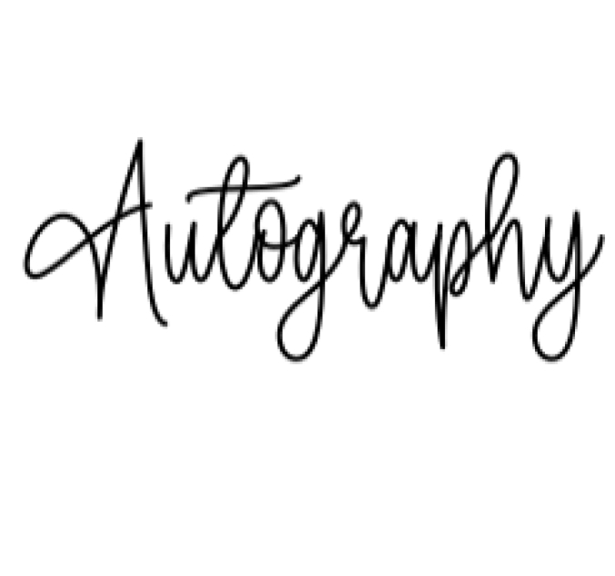 Autography Font Preview
