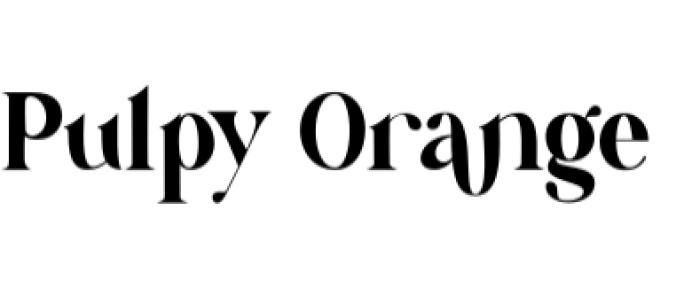 Pulpy Orange Font Preview