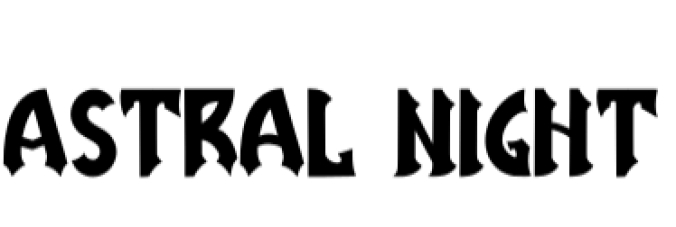 Astral Night Font Preview