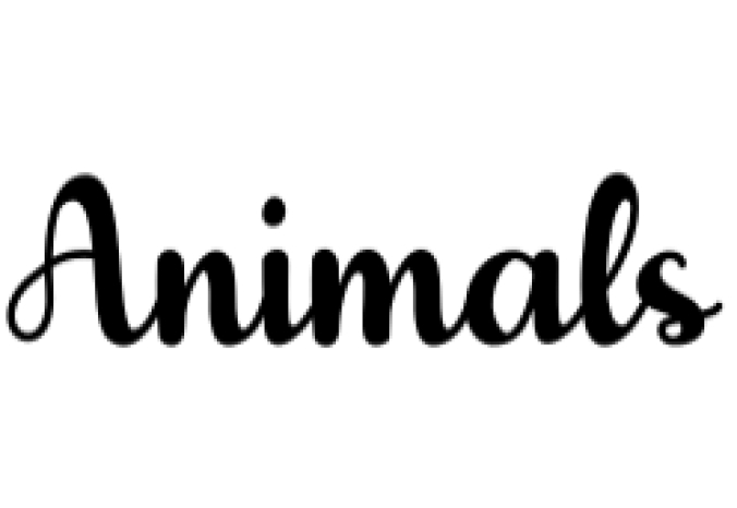 Animals Font Preview