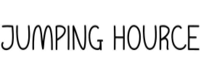 Jumping Hource Font Preview