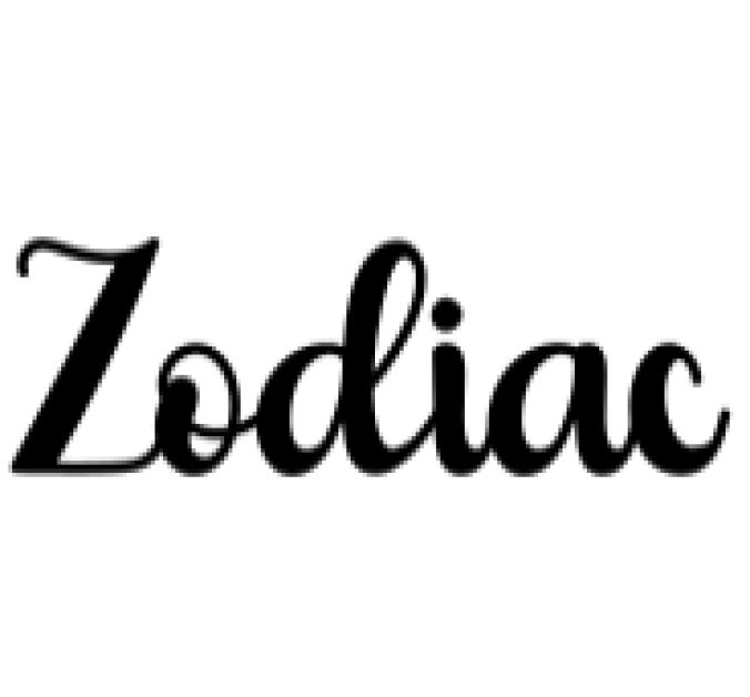 Zodiac Font Preview