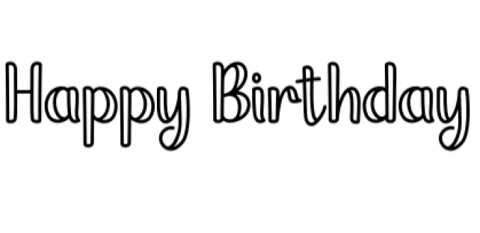 Happy Birthday Font Preview