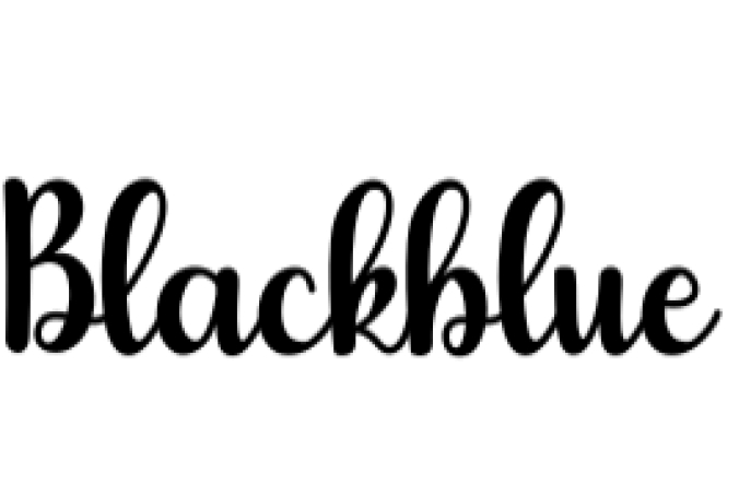 Blackblue Font Preview