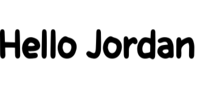 Hello Jordan Font Preview