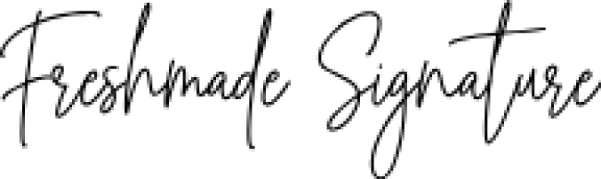 Freshmade Signature Font Preview