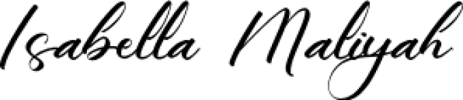 Isabella Maliyah Font Preview
