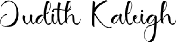 Judith Kaleigh Font Preview