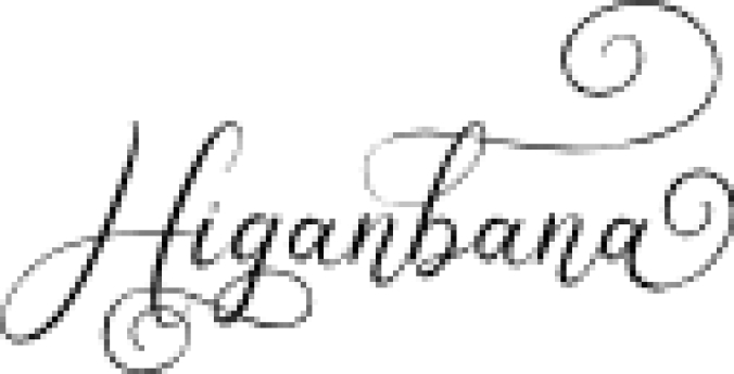 Higanbana Font Preview