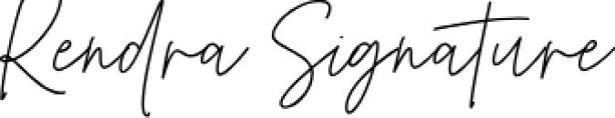 Kendra Signature Font Preview