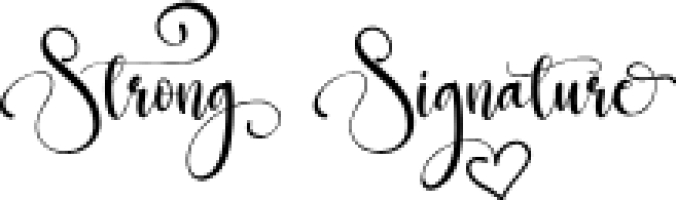 Strong Signature Font Preview