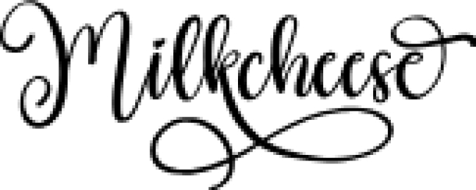 Milkcheese Font Preview