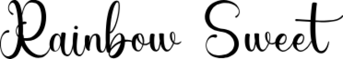 Rainbow Swee Font Preview