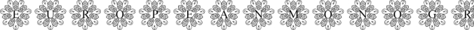 European Monogram Font Preview