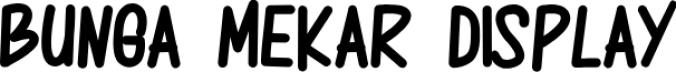 Bunga Mekar Font Preview