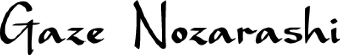 Gaze Nozarashi Font Preview