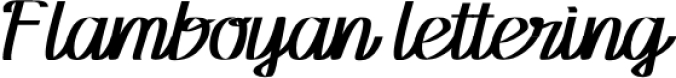 Flamboyan lettering Font Preview