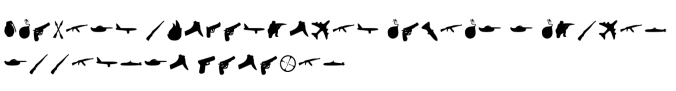 War Glyphs Font Preview