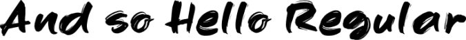 And so Hell Font Preview