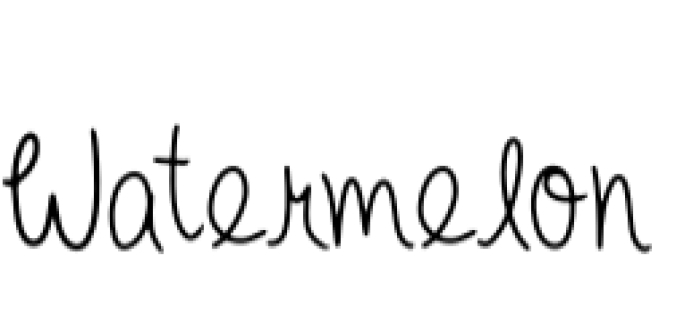 Watermelon Font Preview