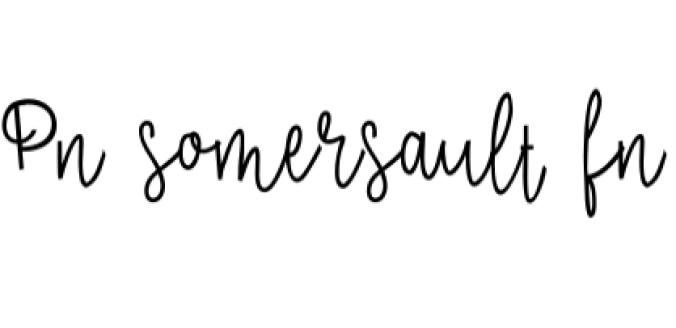 Somersault Font Preview