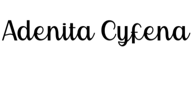 Adenita Cyfena Font Preview