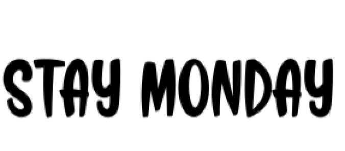 Stay Monday Font Preview