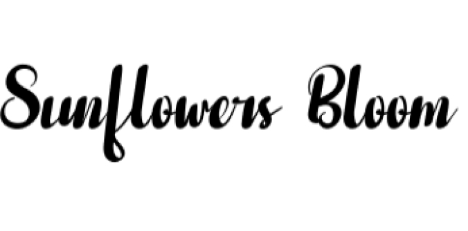 Sunflowers Bloom Font Preview