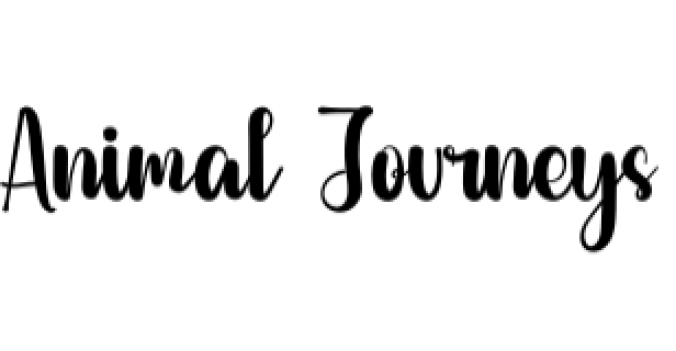 Animal Journeys Font Preview