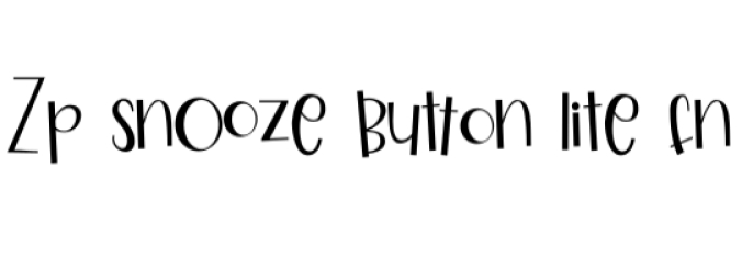 Snooze Button Font Preview