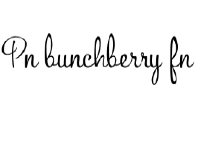 Bunchberry Font Preview