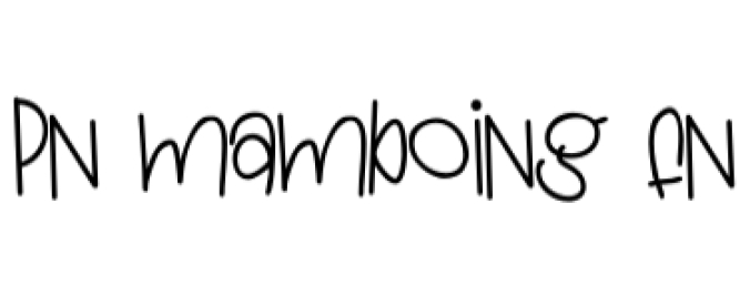 Mamboing Font Preview