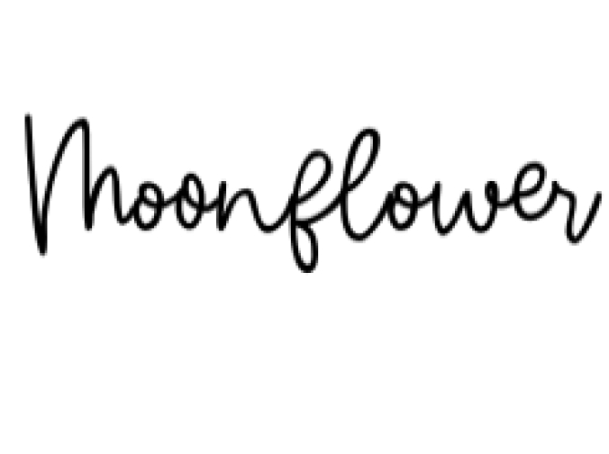 Moonflower Font Preview