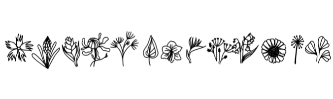 Flower and Bugs Font Preview