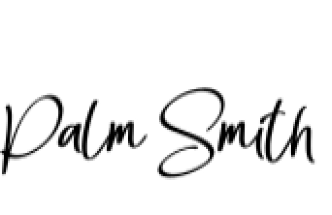 Palm Smith Font Preview