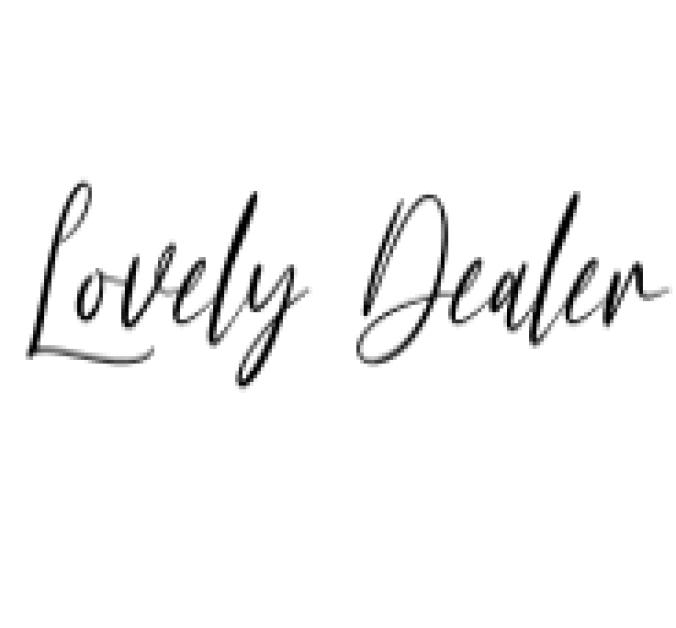 Lovely Dealer Font Preview