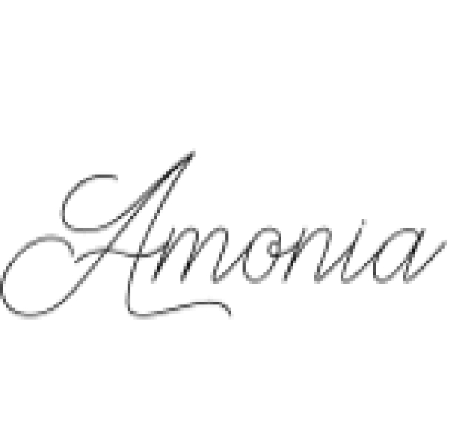 Amonia Font Preview