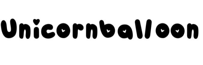 Unicorn Balloon Font Preview