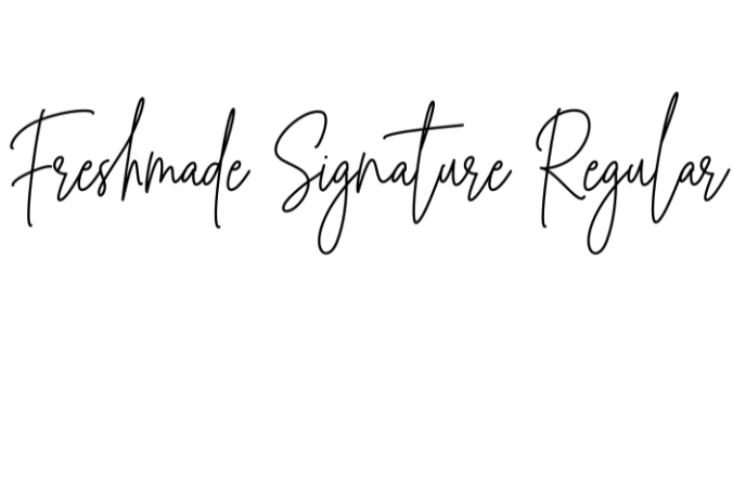 Freshmade Signature Font Preview