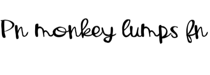 Monkey Lumps Font Preview