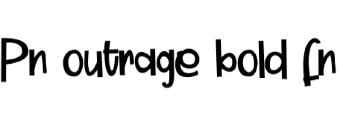 Outrage Font Preview