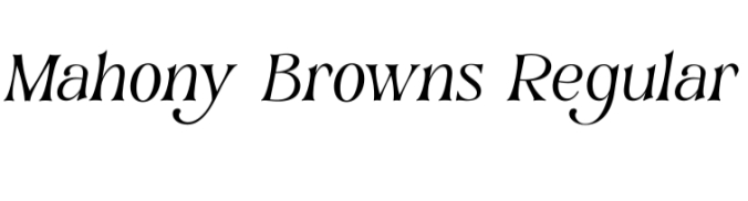 Mahony Browns Font Preview
