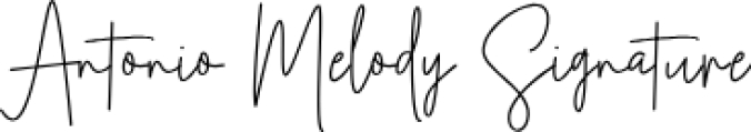 Antonio Melody Signature Font Preview