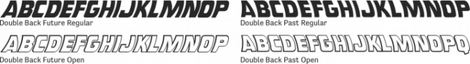 Double Back Font Preview